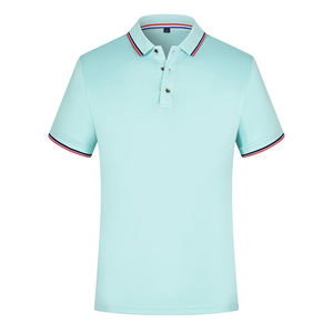 Camiseta Polo para hombre de color sólido Camiseta polo para hombre de algodón/poliéster de primera calidad lisa en blanco - Product Image 1