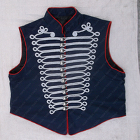 Gilet en coton bleu pour homme TIGER TOUCH Jay Gilet, veste de tambourinier, gilet de parade de festival, Pakistan