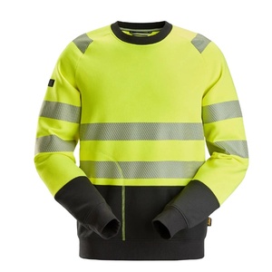 Sudadera DE TRABAJO negra amarilla de construcción gruesa de invierno de alta visibilidad ropa de trabajo reflectante de talla grande - Product Image 1
