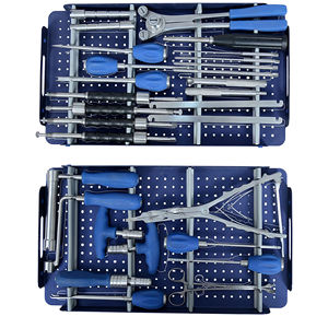 Ensemble d'instruments de chirurgie de la colonne vertébrale avec boîte en aluminium par KAHLU ORTHOPEDIC - Product Image 1