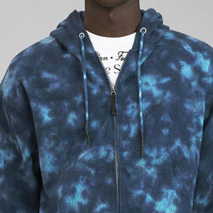 Sweat à capuche unisexe personnalisé OEM avec fermeture éclair, 100% coton molletonné, motif uni, séchage rapide, respirant, vente en gros, impression - Product Image 6