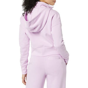 Factory Price Ladies Long Sleeve Pullover Cotton <b>Sublimation</b> <b>Hoodies</b> OEM Custom Crop Top Winter Printed Woven Fabric Wholesale - Product Image 2