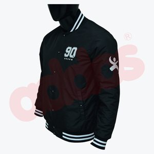 Chaqueta universitaria de bombardero de béisbol y softbol de diseño personalizado de alta calidad, logotipo personalizado, impermeable, de secado rápido, transpirable, de invierno para hombres - Product Image 2