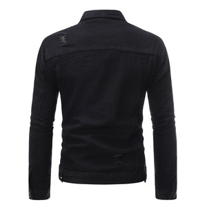 เทรนด์เสื้อผ้าใหม่ เสื้อแจ็คเก็ตยีนส์สีพื้น แขนยาว สำหรับผู้ชาย ปี 2023 - Product Image 5