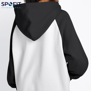 Personnalisable Sweats à capuche pour femmes Acid Wash Stonewashed Respirant Eco-Friendly 100% Cotton Fleece Drop-Shoulder Sleeve Plus Size - Product Image 4