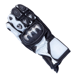 Genuine Cowhide Leather Motorbike Riding Gloves Motorcycle Auto Racing Wear Knuckle Armoured Green/Black/White Gloves For Unisex - Product Image 5