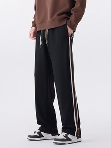 Pantalon de survêtement taille haute en toile extensible confortable pour homme Pantalon de tous les jours avec ceinture élastique et poches braguette à fermeture éclair Taille XL - Product Image 6