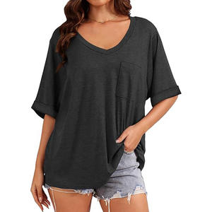 Camiseta de gran tamaño de algodón 100% de peso pesado para mujer, ropa de calle Vintage con estampado personalizado y logotipo, camisetas gráficas de verano - Product Image 3