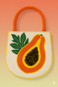 Bolso de Mano con Cuentas con Diseño de Hamburguesa Gourmet, Bolso Bordado con Motivos de Comida Pop Art, Bolso Artesanal con Motivos de Comida Rápida, Bordado con Cuentas, Tema Elegante - Product Image 3