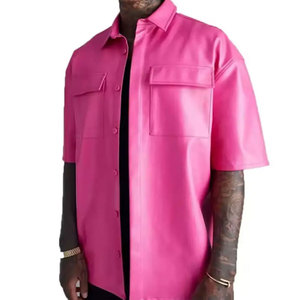 เสื้อเชิ้ตหนังผู้ชายคุณภาพพรีเมียมขายดี ราคาถูก ขายส่ง เสื้อเชิ้ตหนังผู้ชายระบายอากาศได้ดี - Product Image 1