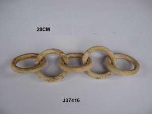 Eslabón de cadena de madera de mango tallado a mano, manualidades decorativas, estilo de granja, decoración del hogar, nudo de Metal, eslabón de cadena de madera duradero para Interior - Product Image 5