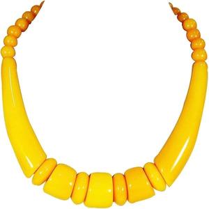 Collier en perles de résine toutes couleurs, bijoux volumineux et légers pour femmes, collier en perles acryliques de style bohème tendance - Product Image 1