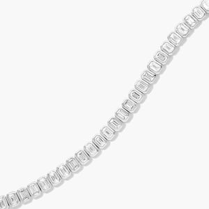 Elegante pulsera de tenis de diamante cultivado en laboratorio de 2,50 MM, plata 925/oro de 10K, estilo de lujo, regalo de joyería para boda o fiesta para mujer - Product Image 6