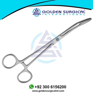 Fórceps de apósito quirúrgico Gross Maier Acero inoxidable curvo Logotipo personalizado de alta calidad Acabado satinado Calidad superior - Product Image 5