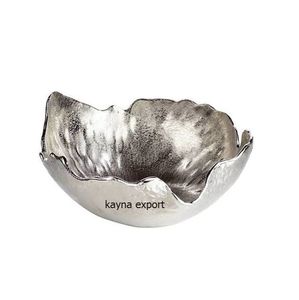 Cuenco de lujo martillado pulido de aluminio a la venta cuencos de servicio de metal de lujo antiguo de plata uso para decoración de dinningware - Product Image 5