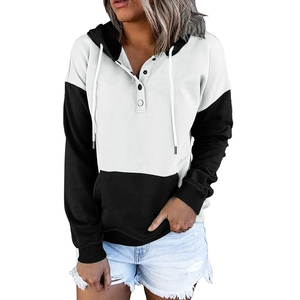 Haute demande coton fermeture éclair sweats à capuche pour les femmes à manches longues élégant entraînement haut court pull en prix d'usine pas cher - Product Image 1