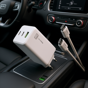 Cargador de Coche MULTIPOWER 100W Gan Blanco ACHKITGAN100WTABW con USB Tipo-C y Tipo-A, Adaptador de Coche USB de 100W - Product Image 3