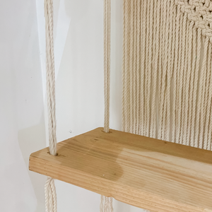 JNC Macrame Handmade Bohemian Wooden Macrame Wall <b>Shelf</b> Direct From Company - Product Image 2