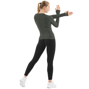 เสื้อออกกำลังกายคุณภาพสูงสำหรับผู้หญิง ออกแบบเองได้ ขายส่ง เสื้อผ้ากีฬา ชุดออกกำลังกาย เสื้อโยคะน้ำหนักเบาสำหรับผู้หญิง - Product Image 6