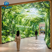 Écran LED incurvé souple TOOSEN P1.5 P1.8 7680Hz 1000cd/m² pour mur vidéo LED intérieur/extérieur en arc pour colonne de hall d'hôtel