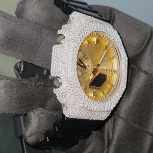 Nuevo Reloj Digital de Edición Limitada con Incrustaciones de Diamantes Moissanite Estilo G-Shock, Caja de Acero Inoxidable, Hecho a Mano, para Hombre, Estilo Hip Hop - Product Image 3