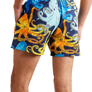 Pantalones cortos de verano de estilo callejero para hombre, LICRA elástica, poliéster, 100% de algodón, patrón sólido para torneo de tablero - Product Image 4