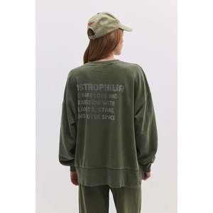 Faded Effect Daily 100% Cotton <b>Slogan</b> <b>Sweatshirt</b> - Product Image 6