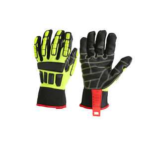 Gants de travail de sécurité résistants aux coupures industriels, gants en cuir synthétique anti-vibrations, gants résistants aux chocs avec dos en spandex - Product Image 3