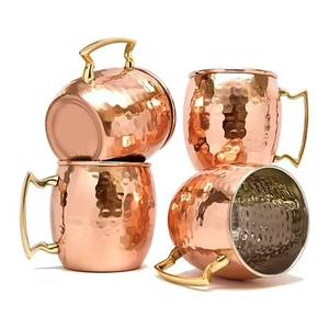 Adorable taza brillante de cobre con acabado pulido perfecto para cócteles de té y café Decoración elegante para el hogar - Product Image 1