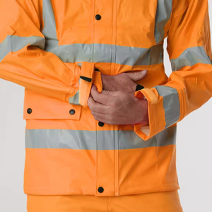 Veste de sécurité haute visibilité respirante matelassée à capuche en toile de taille standard pour hommes - Prix bas, meilleure qualité - Product Image 4