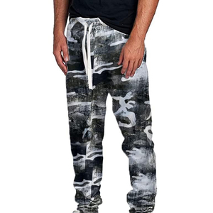 Breathable <b>Drawstring</b> Anti-wrinkle Washed Men's Pants <b>Trouser</b> Plain Dyed Lightweight Casual Cargo Pants for Men - Product Image 1