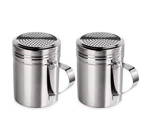 Venta caliente de acero inoxidable Sal Pimienta y coctelera de especias con mango superior de metal para condimentos y uso en la mesa de servicio - Product Image 1
