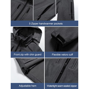 Chaquetas de exterior de alta calidad logotipo personalizado cortavientos impermeable manga larga chaqueta de concha suave para hombres - Product Image 3