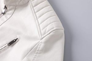 Veste en cuir coupe-vent avec logo personnalisé Vestes d'hiver à la mode pour hommes Nouveau style de cuir de vachette véritable Vestes de motard unisexe - Product Image 6