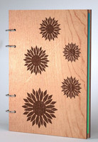 Couverture de carnet Delarchi en imitation bois poli, motif décoratif vectoriel, forme personnalisable, thème planète spatiale