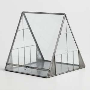 Terrarium géométrique en métal et verre Décoration intérieure Vase en cristal Produit - Product Image 5