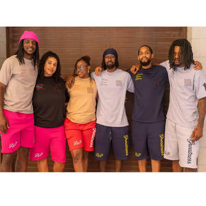 Ensemble de t-shirt et short en coton décontracté pour homme, jersey 250 GSM, imprimé délavé, ensemble deux pièces surdimensionné - Product Image 4