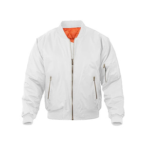 Chaqueta de bombardero impermeable de invierno para hombre de béisbol de satén a prueba de viento de diseño OEM - Product Image 2