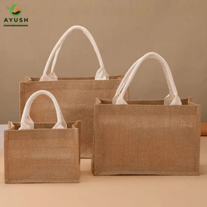 Sacs de shopping de luxe avec logo et design personnalisables, en jute, sacs de shopping 100% écologiques - Product Image 3