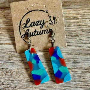 Pendientes Largos y Colgantes de Resina Epoxi Hechos a Mano, Ecológicos, de Alta Calidad y Ligeros para Bodas - Product Image 1