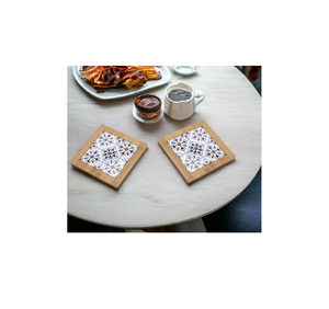 Wholesale Latest Piece Ceramic and <b>Wooden</b> <b>coaster</b> Handmade Design Ceramic <b>Coasters</b> - Product Image 6