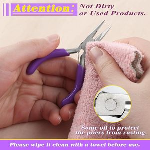 คีมตัดจมูกโซ่สแตนเลส3Inc ทำเครื่องประดับสีสั่งทำเครื่องมือคีมปากเข็มขนาดเล็ก - Product Image 6