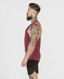 Débardeurs d'été à haute élasticité en polyester personnalisé et respirant Débardeur de fitness en coton respirant pour hommes - Product Image 3