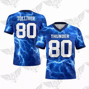 เสื้อฟุตบอลอเมริกันแบบตาข่ายสั่งทำพิเศษ พร้อมชื่อและหมายเลขผู้เล่น ระบายอากาศได้ดี ชุดกีฬา - Product Image 2