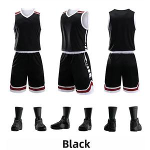 Ensemble d'uniformes de basket-ball d'été Compétition Entraînement Tenue d'équipe Adulte Grande taille Veste de sport de course Numéro imprimé - Product Image 3