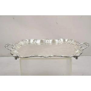 Plato de Servir Plateado con Diseño Festoneado, Estilo Victoriano, Plateado en Plata Inglesa Vintage - Product Image 2