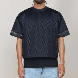 เสื้อครอปรัดรูปผ้าไมโครไฟเบอร์สำหรับผู้ชาย, เสื้อครอปแห้งเร็วสไตล์สตรีทแวร์ลำลองพิมพ์ลายสำหรับออกกำลังกายในยิมฟิตเนส - Product Image 1