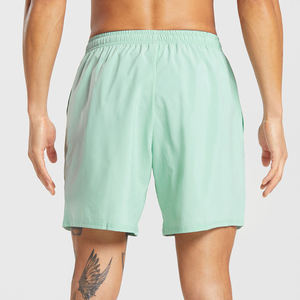 Logo personnalisé polyester spandex tissu poids lourd athlétique silicone logo sport entraînement shorts de course hommes - Product Image 2