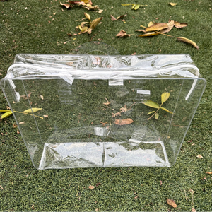Premium 3-Side Gusset PVC <b>Bag</b> with 3-Side Zipper High-Frequency Welded Handle Clear Plastic Blanket <b>Packing</b> Case Customizable - Product Image 4