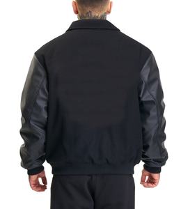 OEM personalizado invierno lana Chenille Letterman chaqueta para hombres Vintage Varsity estilo High Street lienzo - Product Image 2